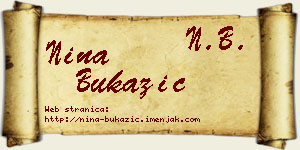 Nina Bukazić vizit kartica